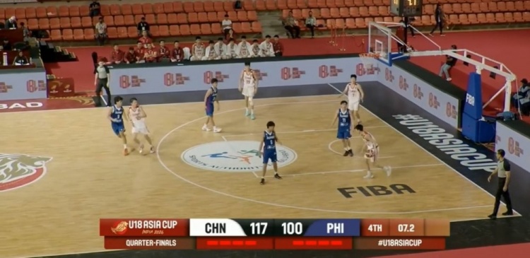 U18男篮亚洲杯：中国117-103胜菲律宾，对手落后仍偷攻引冲突