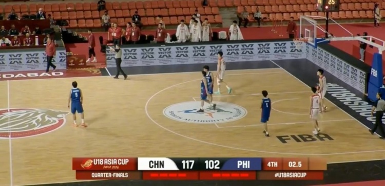 U18男篮亚洲杯：中国117-103胜菲律宾，对手落后仍偷攻引冲突